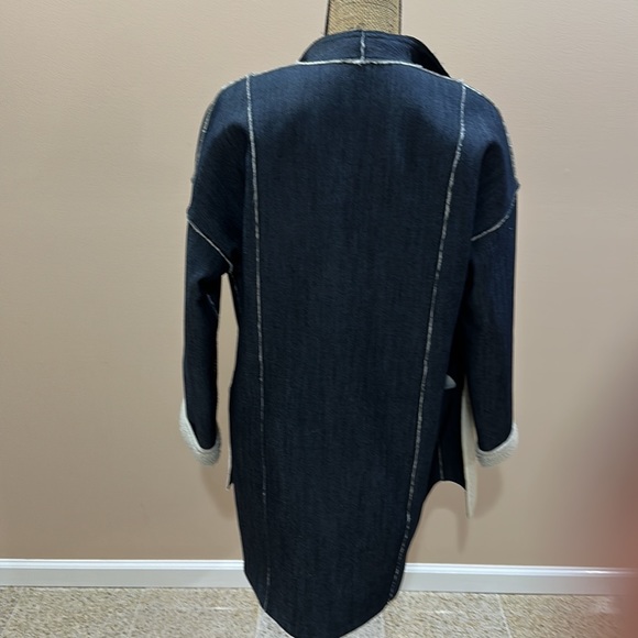Denim Fleece Faux lamb shearling coat - Picture 4 of 6